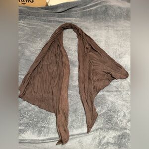 Brown Draped Scarf